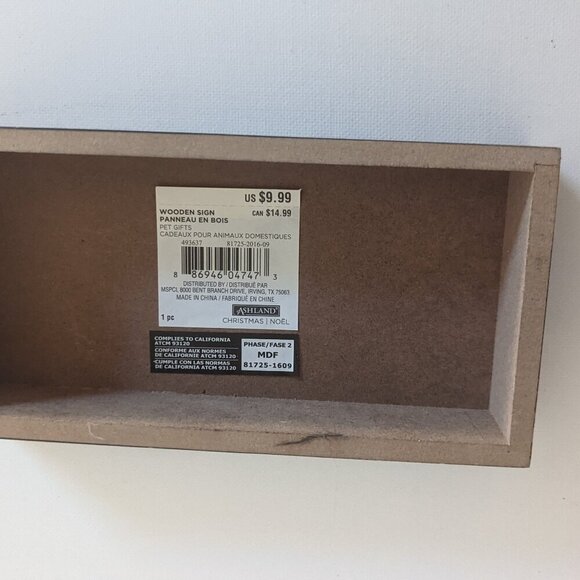 NWT 'Rescue Mom' Paws Wooden Box Sign Home Table Decor Michael's Pets Animal NEW - Picture 5 of 6